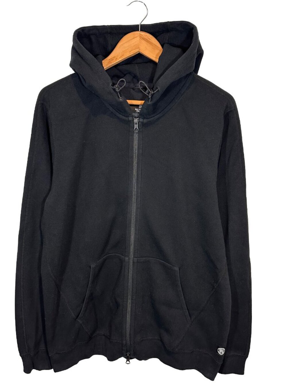 Reigning Champ Cotton Double Zip Hoodie Black Size Mens L
